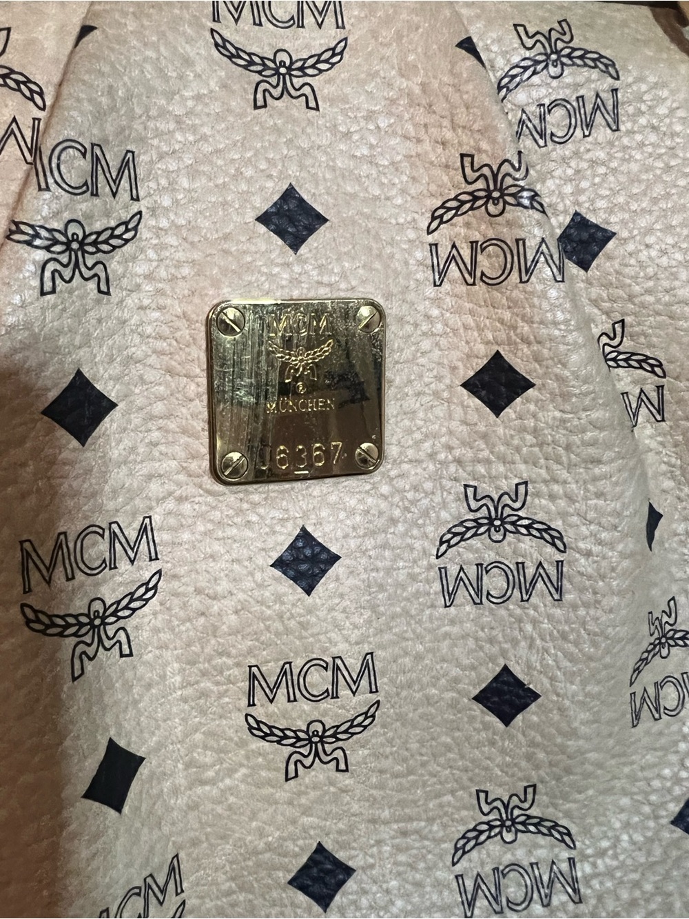 MCM Beige Logo Tote Bag – Designer Women's Handbag - Picture 6 of 10